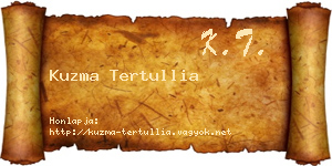 Kuzma Tertullia névjegykártya
